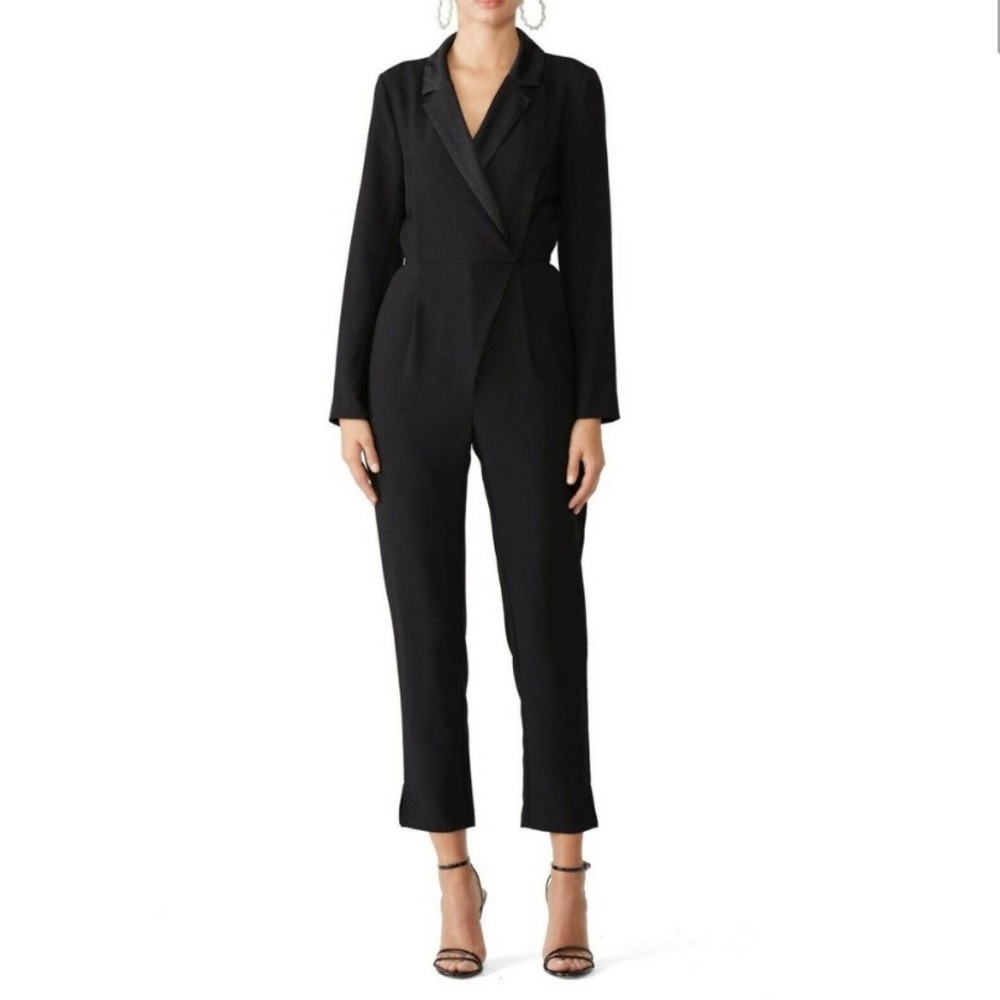 Greylin Reagan Tuxedo Jumpsuit Notch Collar M